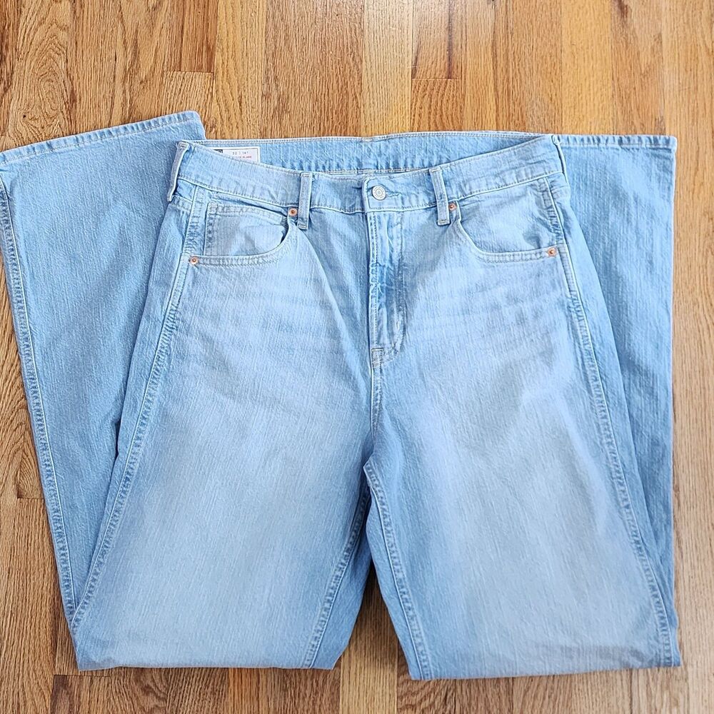 GAP Womens Jeans 32/14T Vintage Flare High Rise Tall Light Wash Denim